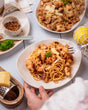 Spicy Seafood Pasta with Oil and Garlic